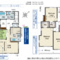 間取 4LDK＋３WIC（ウォークインクローゼットが３か所で収納豊富です）